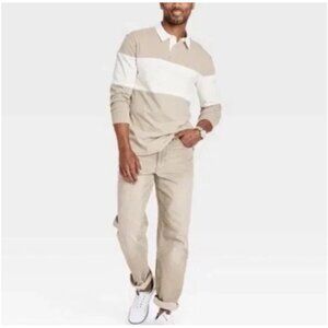 Goodfellow & Co Men’s Long Sleeve Rugby Polo Shirt size M NWT